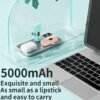 BYGP Mini Chargeur Portable 5000 mAh – Batterie Externe Ultra-Compacte de Poche