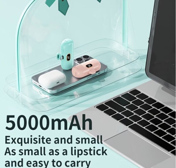 BYGP Mini Chargeur Portable 5000 mAh – Batterie Externe Ultra-Compacte de Poche
