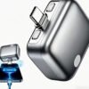 Adaptateur de Charge Rapide Intelligent 140W USB-C – Connecteur Magnétique Escamotable, Protection Anti-Surcharge avec Arrêt Automatique à 100 % pour Charge de Nuit Sécurisée