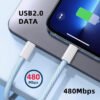 ot de 10 Câbles de Charge Rapide USB-C vers USB-C 60W – Pack Éco Premium, Optimisé Apple CarPlay & Android Auto, Design Moderne en Plastique Durable