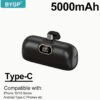 BYGP Mini Chargeur Portable 5000 mAh – Batterie Externe Ultra-Compacte de Poche