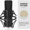 Pack Microphone USB de Studio Professionnel – Avec Bras Articulé, Filtre Anti-Pop & Qualité Audio Supérieure (Podcast, Streaming, Jeu & Chant)