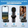 Système Microphone Cravate Sans Fil Universel – Version Simple ou Double Micro, Connexion Multi-Ports (Lightning, USB-C, 3.5 mm) & Réduction de Bruit Active