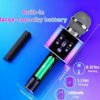 Microphone de Karaoké Sans Fil Portable Tout-en-Un (Modèle 2026) – Haut-Parleur Intégré, Lumières LED Dynamiques & Changeur de Voix Amusant