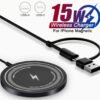 Chargeur Sans Fil Magnétique 15W – Technologie MagSafe & Induction Haute Précision pour iPhone 12 à iPhone 17 (Pro, Max, Mini)