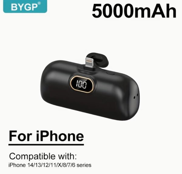 BYGP Mini Chargeur Portable 5000 mAh – Batterie Externe Ultra-Compacte de Poche