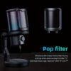 Microphone de Gaming USB Professionnel – Éclairage RVB, Réduction du Bruit & Bouton Muet Tactile