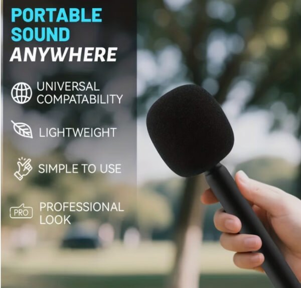 Système Microphone Cravate Professionnel avec Support Boom Portable & Extension Style Shotgun – Spécial Journalisme de Terrain & Interviews TV