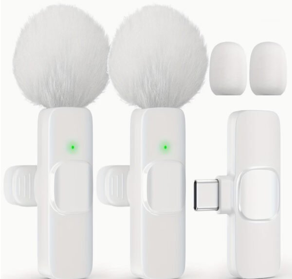 Microphone Cravate Sans Fil HITOZON – Enregistrement USB-C & Sans Fil, Audio en Un Toucher pour Smartphones, Tablettes et Ordinateurs
