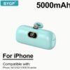 BYGP Mini Chargeur Portable 5000 mAh – Batterie Externe Ultra-Compacte de Poche