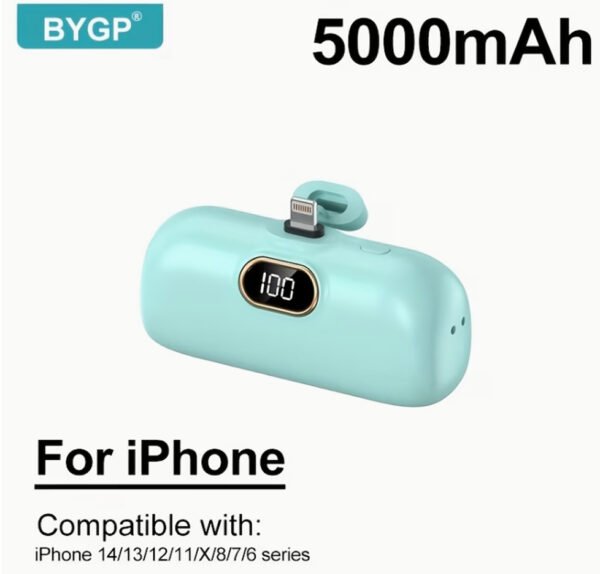 BYGP Mini Chargeur Portable 5000 mAh – Batterie Externe Ultra-Compacte de Poche