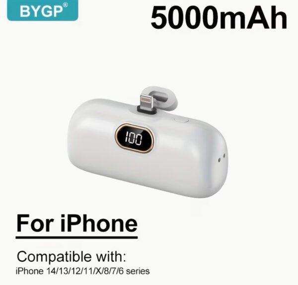 BYGP Mini Chargeur Portable 5000 mAh – Batterie Externe Ultra-Compacte de Poche