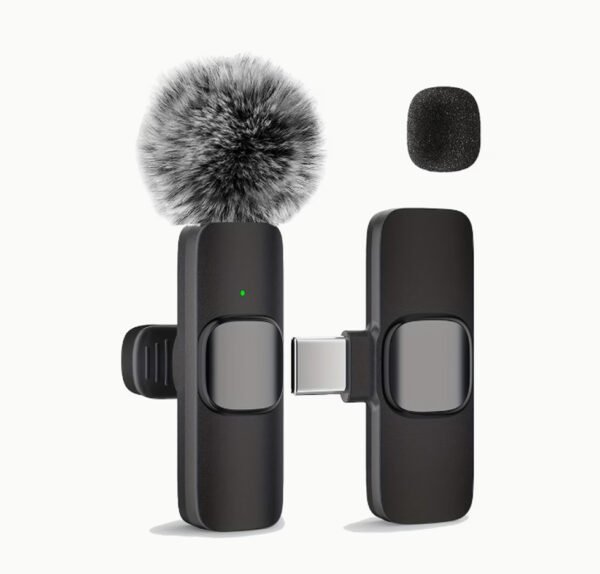Microphone Cravate Sans Fil HITOZON – Enregistrement USB-C & Sans Fil, Audio en Un Toucher pour Smartphones, Tablettes et Ordinateurs