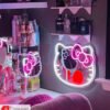 Miroir Lumineux Néon LED Hello Kitty