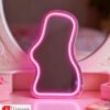 Miroir Néon LED Rose Fluo – Décoration Murale