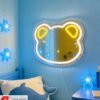 Miroir Néon LED "Ours Mignon" (Alimentation USB)