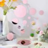 Lot de 9 Miroirs Ronds Incassables en Acrylique Or Rose