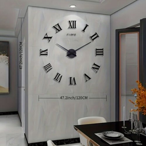 Horloge Murale Luminescente en Acrylique "Glowtick" – Chiffres Romains Vintage,