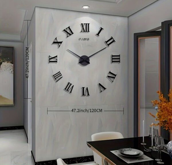 Horloge Murale Luminescente en Acrylique "Glowtick" – Chiffres Romains Vintage,