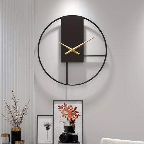 Horloge Murale Silencieuse "Tendance Minimaliste" en Fer forgé