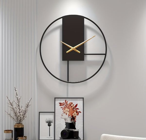 Horloge Murale Silencieuse "Tendance Minimaliste" en Fer forgé