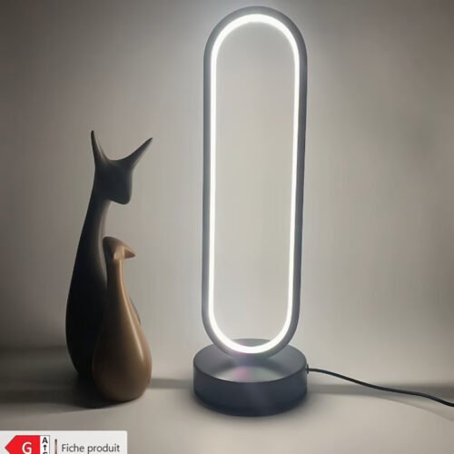Lampe de Table LED "Luxe Créatif" Tri-Couleur Dimmable – Veilleuse de Chevet Connectée USB