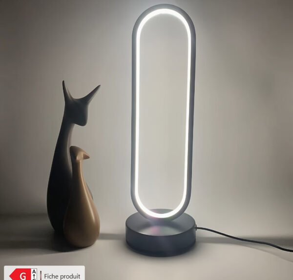 Lampe de Table LED "Luxe Créatif" Tri-Couleur Dimmable – Veilleuse de Chevet Connectée USB