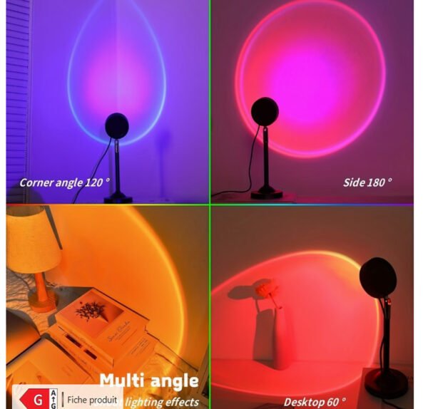 Lampe Coucher de Soleil RGB "Plein d'Ambiance" 16 Couleurs