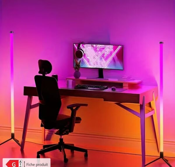 Rectangle 889 Éclairage de Sol RVB Connecté – Colonne Lumineuse d'Ambiance avec Alimentation USB