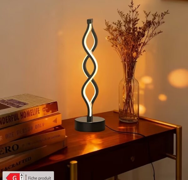 Lampe de Table et Chevet LED Moderne – Lampe Connectée USB avec Interrupteur