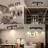 Plafonnier LED Moderne Noir (1 Pièce) – Rampe de Projecteurs de Plafond Pivotants & Orientables