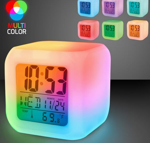 Réveil Cube Lumineux LED Tactile