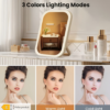 Rectangle 890 Miroir de Coiffeuse Lumineux LED – Éclairage Avant avec 3 Modes de Lumière