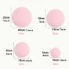 Lot de 9 Miroirs Ronds Incassables en Acrylique Or Rose