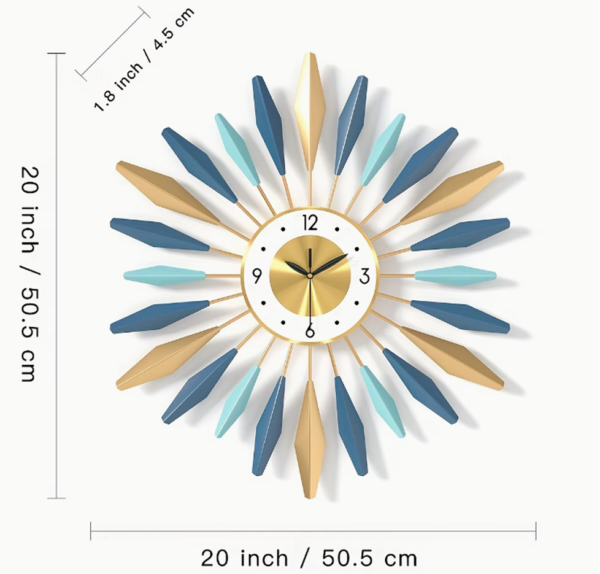 Horloge Murale Silencieuse "Pétale Contemporain