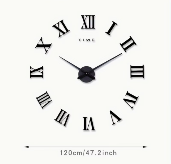 Horloge Murale Luminescente en Acrylique "Glowtick" – Chiffres Romains Vintage,