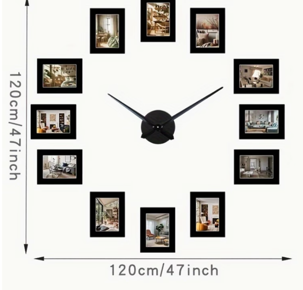 Horloge Murale Pêle-Mêle Photos "Album de Souvenirs