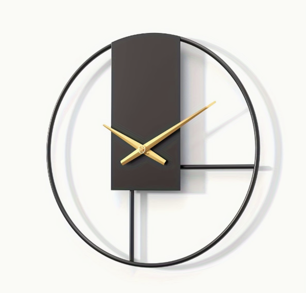 Horloge Murale Silencieuse "Tendance Minimaliste" en Fer forgé