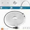 Rectangle 890 Ruban LED Néon Flexible RGB USB (1m / 3m / 5m) – Cordon Lumineux Effet Néon