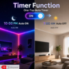 Rectangle 890 Bande Lumineuse LED Néon RGB Intelligente 30M/15M/5M avec Télécommande & Prise, 16 Millions de Couleurs et Contrôle via APP, IP67 DIY et Lumière à Minuteur Découpable pour Chambres, Décoration de Plafond