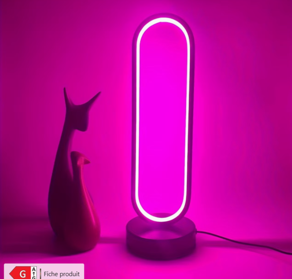 Lampe de Table LED "Luxe Créatif" Tri-Couleur Dimmable – Veilleuse de Chevet Connectée USB
