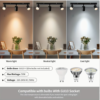 Plafonnier LED Moderne Noir (1 Pièce) – Rampe de Projecteurs de Plafond Pivotants & Orientables