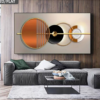 Tableau d'Art Géométrique Abstrait 2D – Affiche Murale Moderne avec Motif Cercle (1 Pièce, Sans Cadre) pour Décoration de Salon et Chambre à Coucher