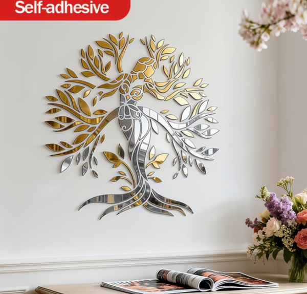 Miroir Décoratif "Arbre de Vie" en Acrylique