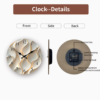 Horloge Murale Moderne en Bois Art Abstrait
