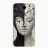 Horloge Murale Carrée en Bois (1 Pièce) – Design Abstrait Monochrome & Artistique, Mécanisme Silencieux pour Salon