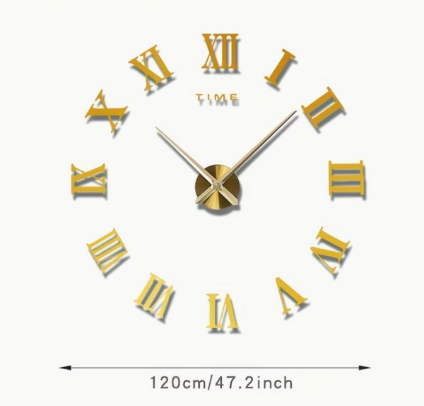 Horloge Murale Luminescente en Acrylique "Glowtick" – Chiffres Romains Vintage,