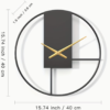 Horloge Murale Silencieuse "Tendance Minimaliste" en Fer forgé