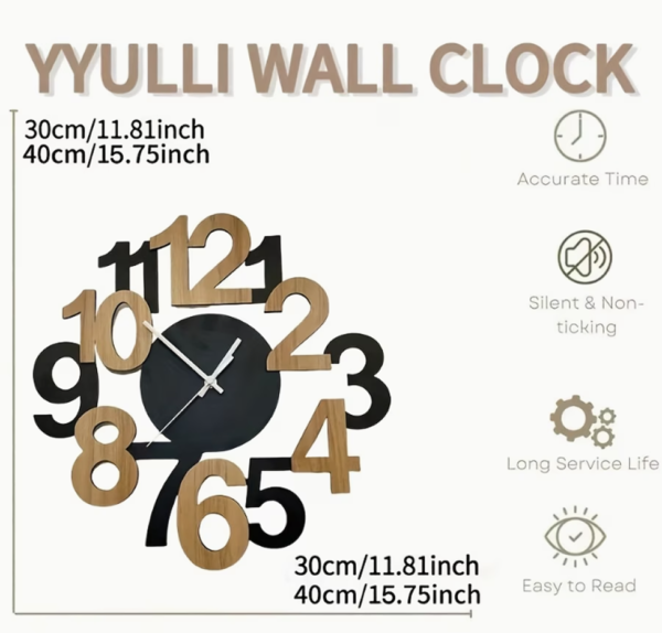 Horloge Murale Silhouette Asymétrique