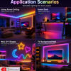 Rectangle 891 Bande Lumineuse LED Néon RGB Intelligente 30M/15M/5M avec Télécommande & Prise, 16 Millions de Couleurs et Contrôle via APP, IP67 DIY et Lumière à Minuteur Découpable pour Chambres, Décoration de Plafond